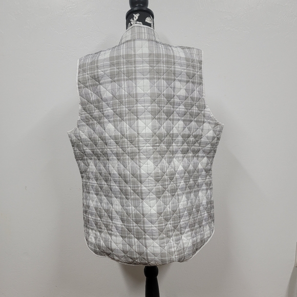 #227 Karen Scott good morning plaid puffer vest size XXL - Picture 8 of 9